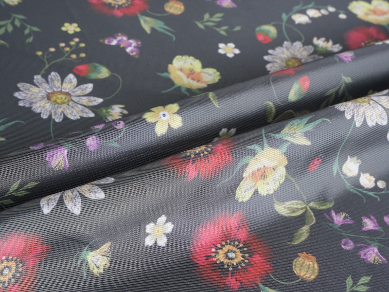 Polyester-viscose twill bedrukte voeringstof