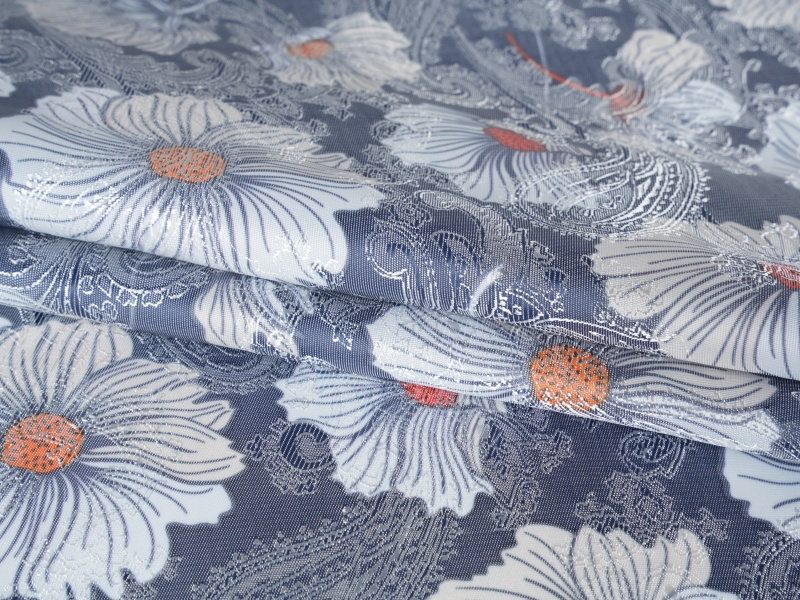 Polyester-viscose Jacquard bedrukte voeringstof